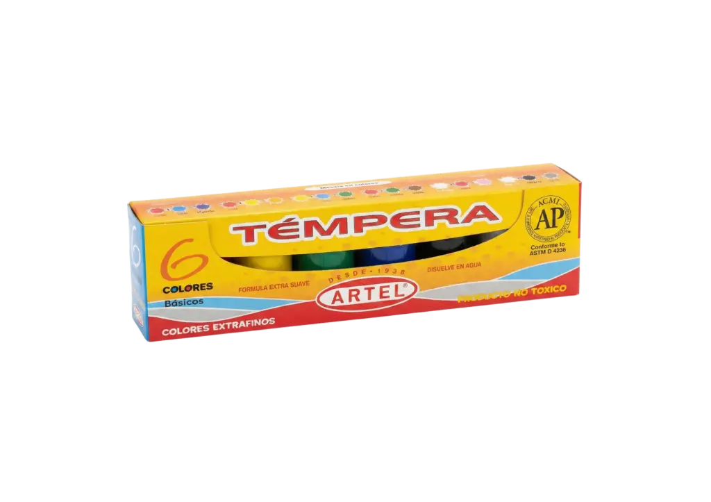Témpera 6 colores - Artel 