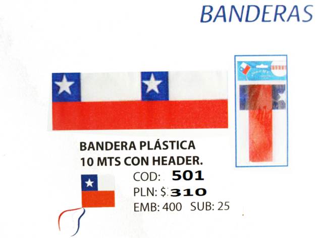 BANDERAS PLÁSTICA TIRAS 10 MTRS GUIRNALDA - Aladdin / 274759