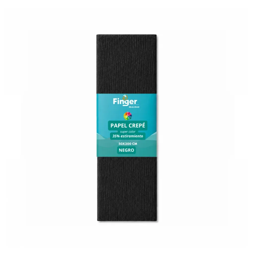 [551] Papel crepé 1.8m negro - Finger