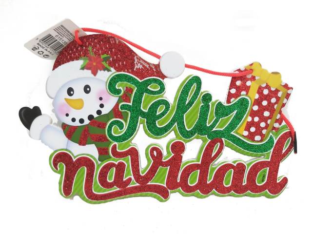 [586] Adorno navidad letrero 30cm - Aladdin / 615135