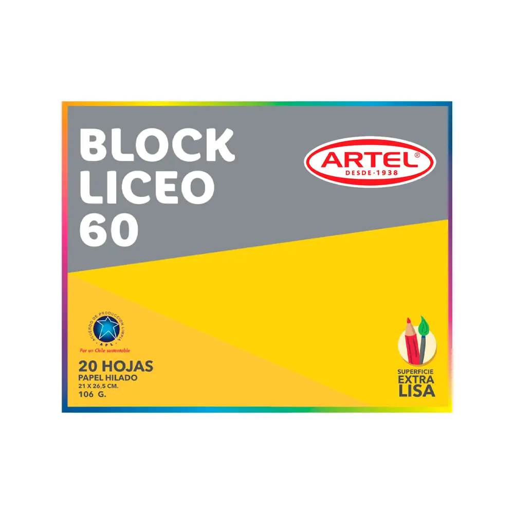 [62] Block liceo Nº60 PP6 20 hojas - Artel