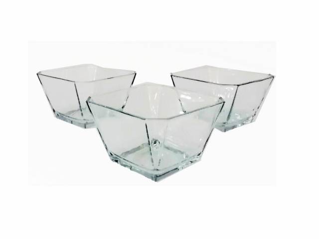 [810] MENAJE BOWL CUADRADO CRISTAL 48 PCS LV-KRN 260Z