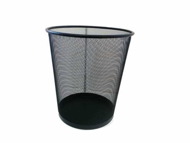 Papelero metálico negro 28x26cm - TOP