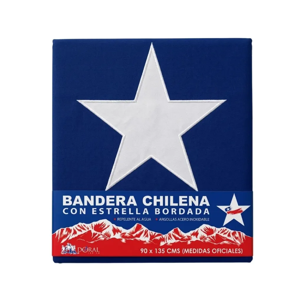 BANDERAS GÉNERO CHILE NACIONAL 135 X 90 CM - Doral