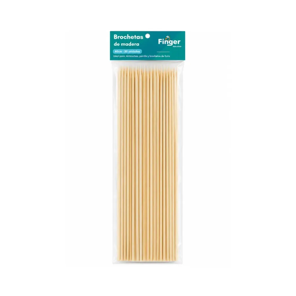 [2588] Palos de brocheta 40cm 50 unidades - Finger / AA4612
