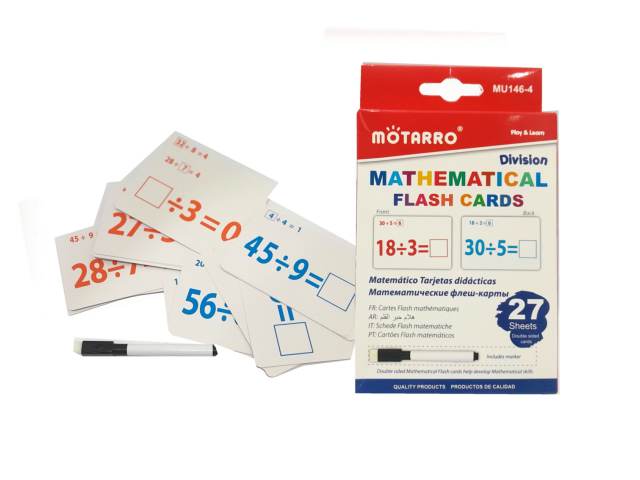 [2606] Tarjeta de aprendizaje división 2 piezas - Motarro