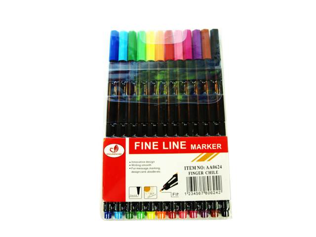 Lápiz fineliner 12 colores AA0624 - Finger