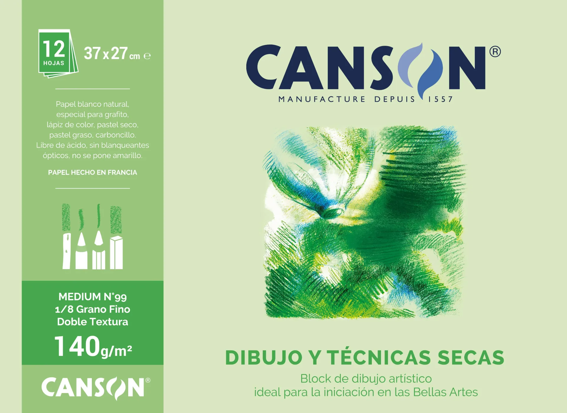[2715] BLOCK DIBUJO 140G 1/8 GFINO - Canson / 23183