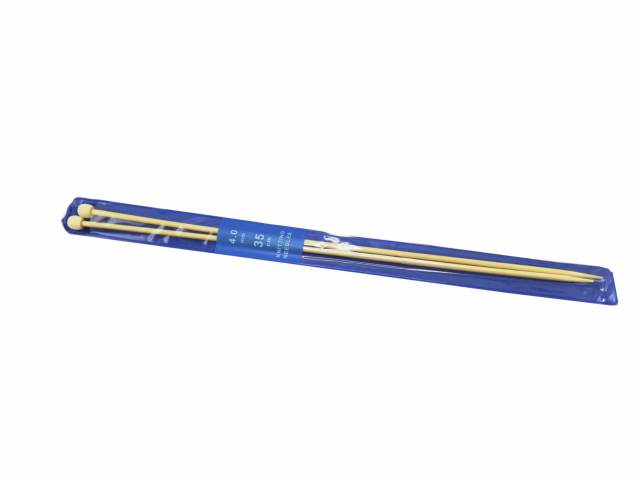 [2720] PALILLOS TEJER BAMBU 35 CM RECTO 4.0