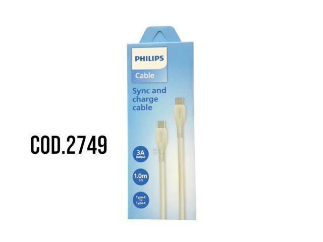 CABLE USB-C 3.0 A USB-C DLC4001CW/70 - Philips