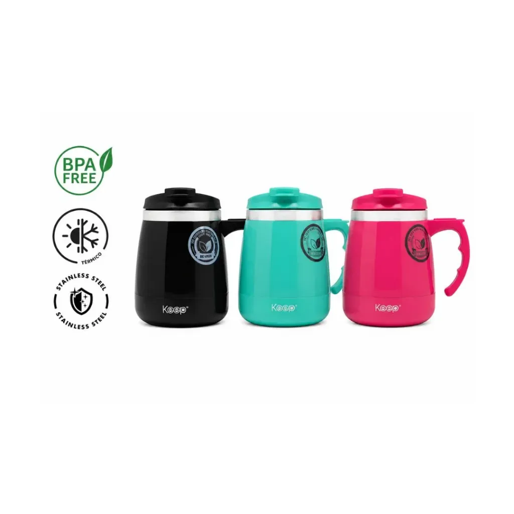 [2798] VASO TERMICO COLORES  KEEP REDONDO 400CC