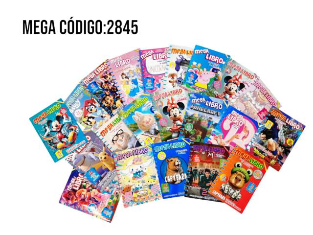 [2845] LIBRO PINTA  MEGA  STICKER+ROMPECABEZAS 16 PG
