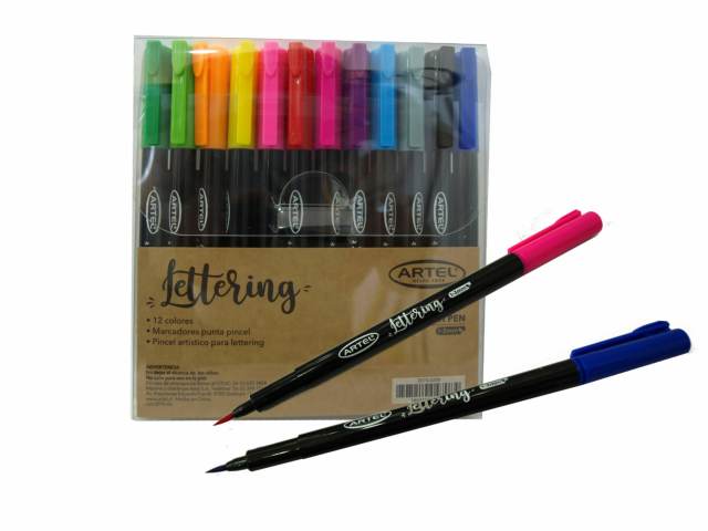 Set lettering 12 colores - Artel 