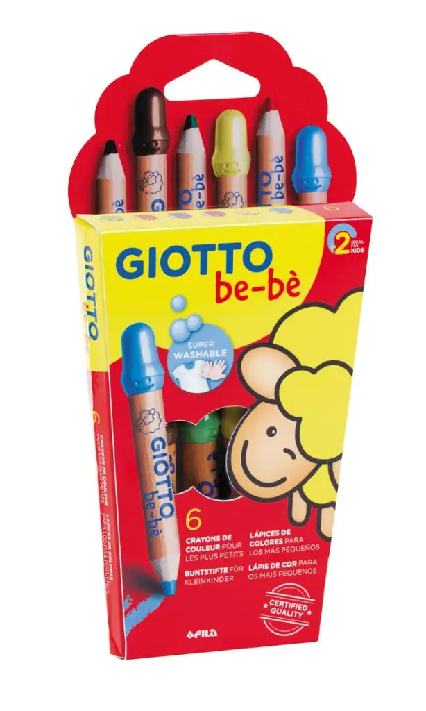 Lápices bebé corto 6 colores - Giotto