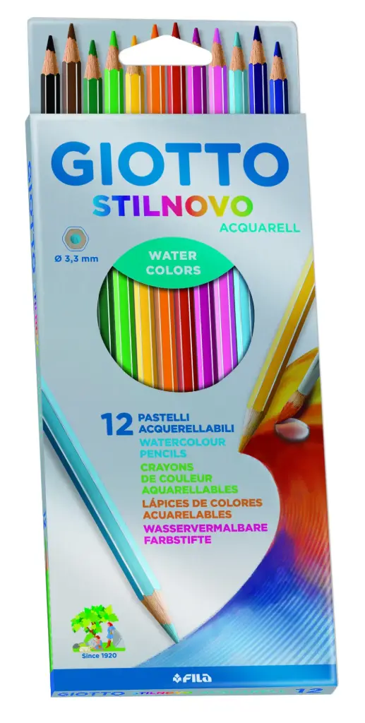 [2895] Lápices stilnovo acuarelable 12 colores - Giotto