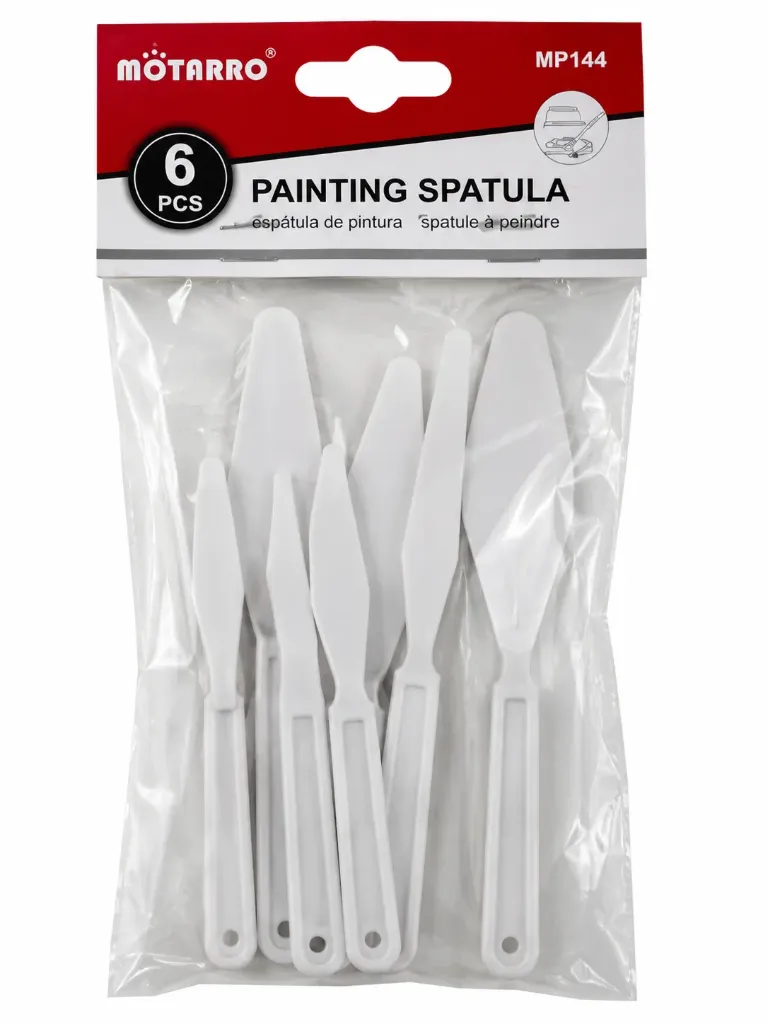 MANUALIDADES ESPATULA PLASTICA MOTARRO SET 6 UNDS