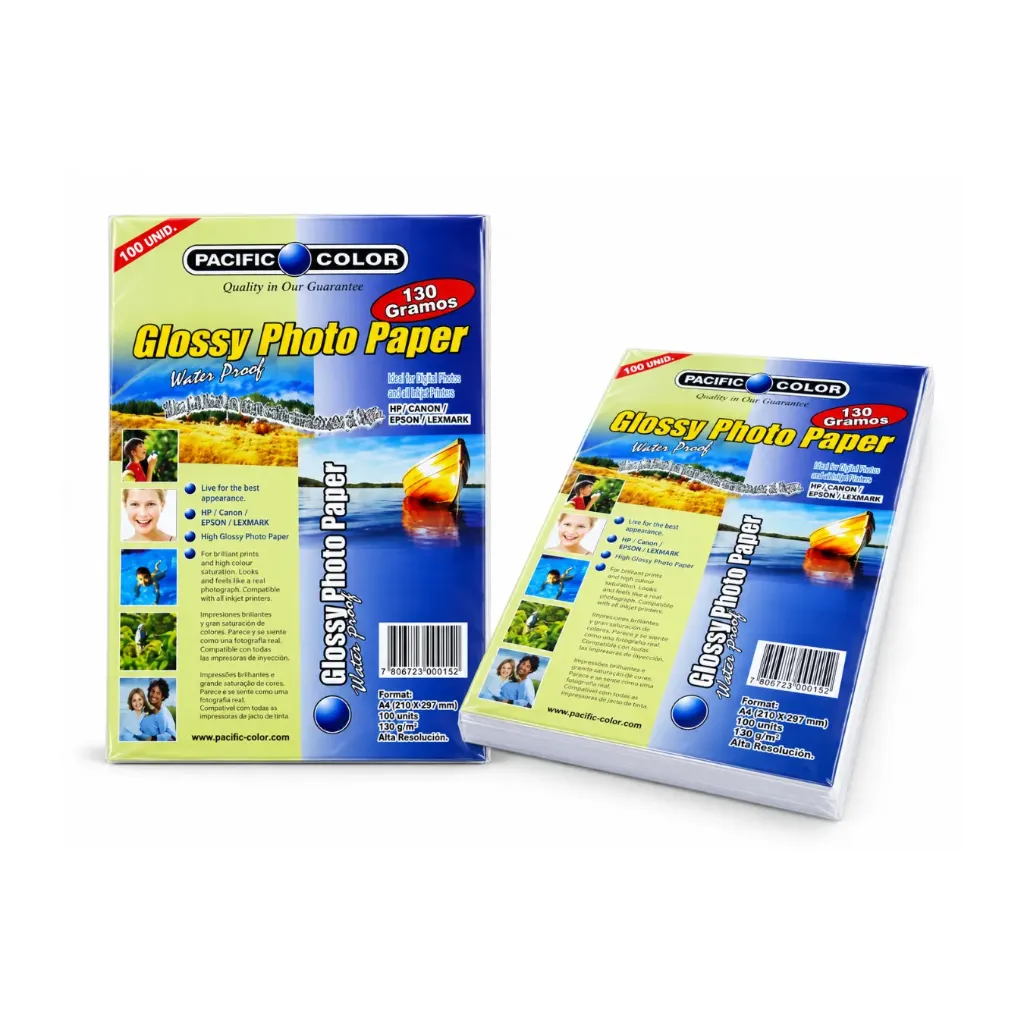 [2984] PAPEL FOTOG PACIF/COLOR A4 BRILLO100HJ 130 G/M2
