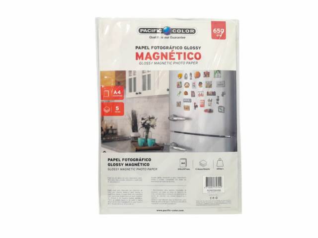 [2985] PAPEL FOTOG PACIF/COLOR A4 MAGNETICO/GLOSSY 41 G/ X5