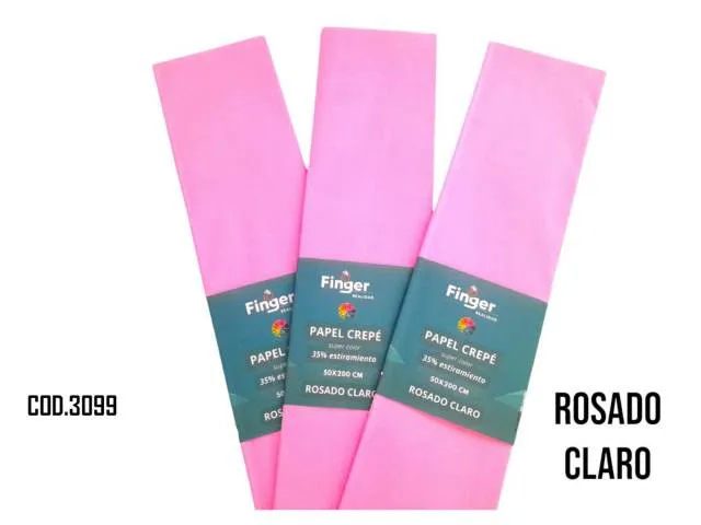 Papel crepé 1.8m rosado claro - Finger