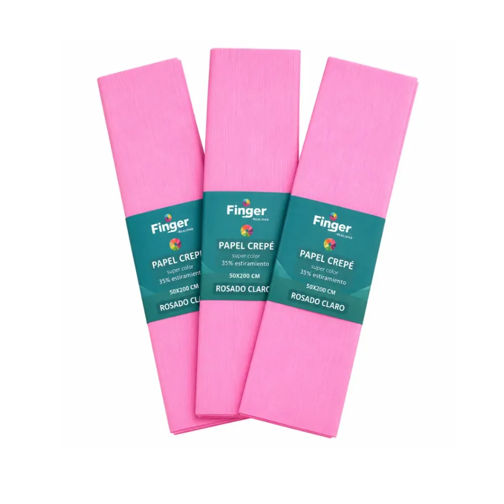 [3099] Papel crepé 1.8m rosado claro - Finger
