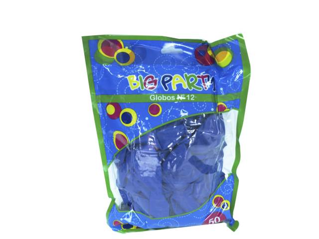 [3165] GLOBO UNICOLOR BIG Nº12 LISO AZUL 50 UNDS