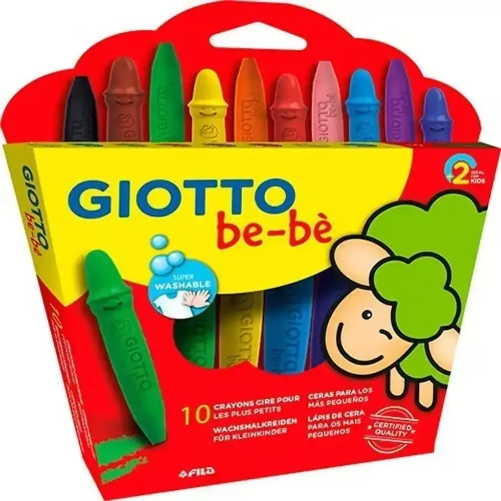 Crayón cera 10 colores bebe - Giotto