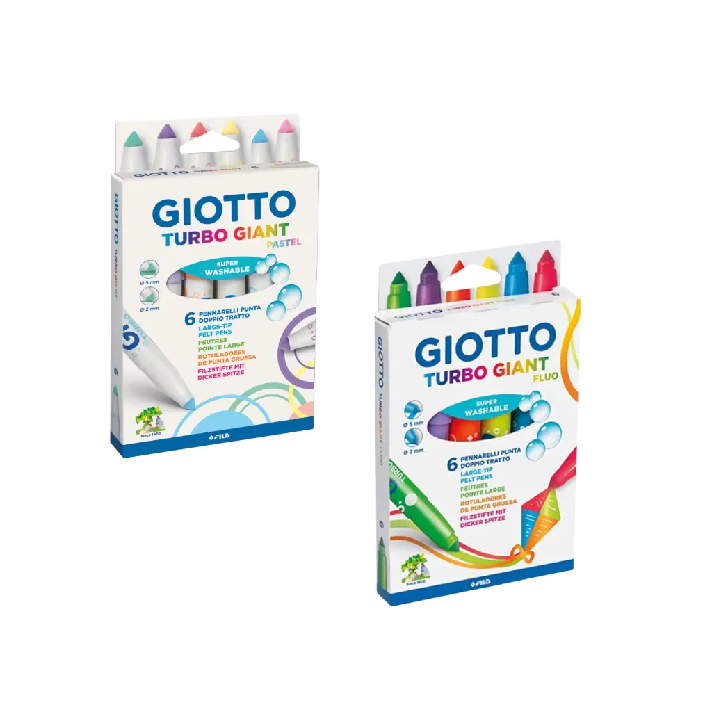[3200] Marcadores turbo giant 6 colores - Giotto