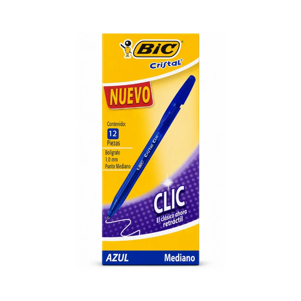 [3661] LÁPIZ/PASTA BIC COLORES CLIC FASHION RETRACTIL