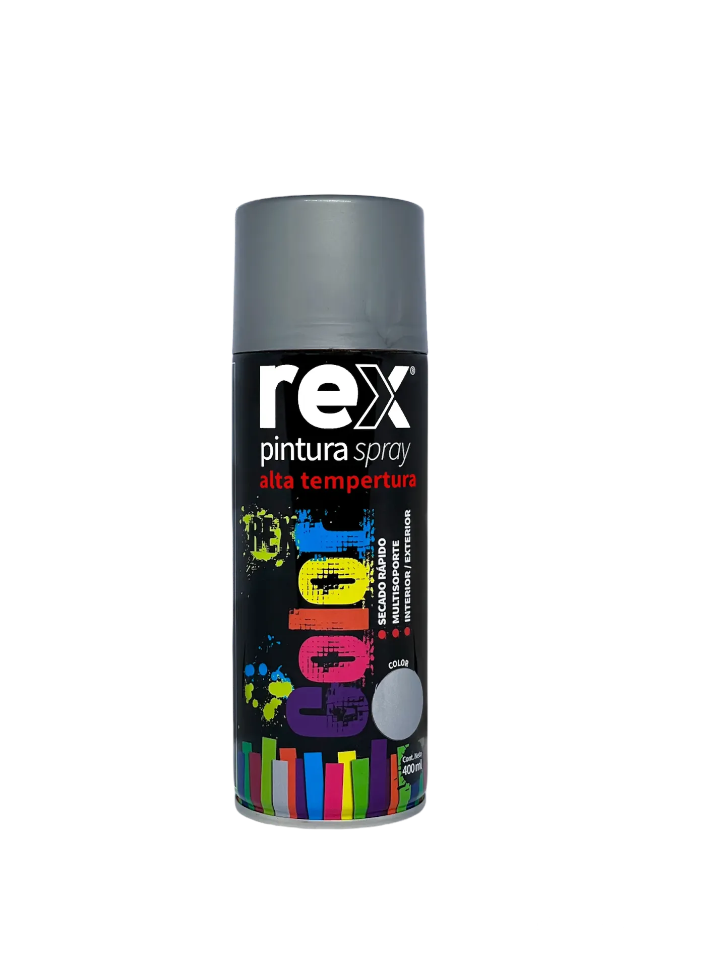 Pintura spray alta temperatura aluminio 400ml - Rex / 60034