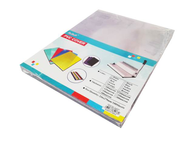 [3296] Mica transparente anillado 200 micrones tamaño carta 100u - Finger / AA4276