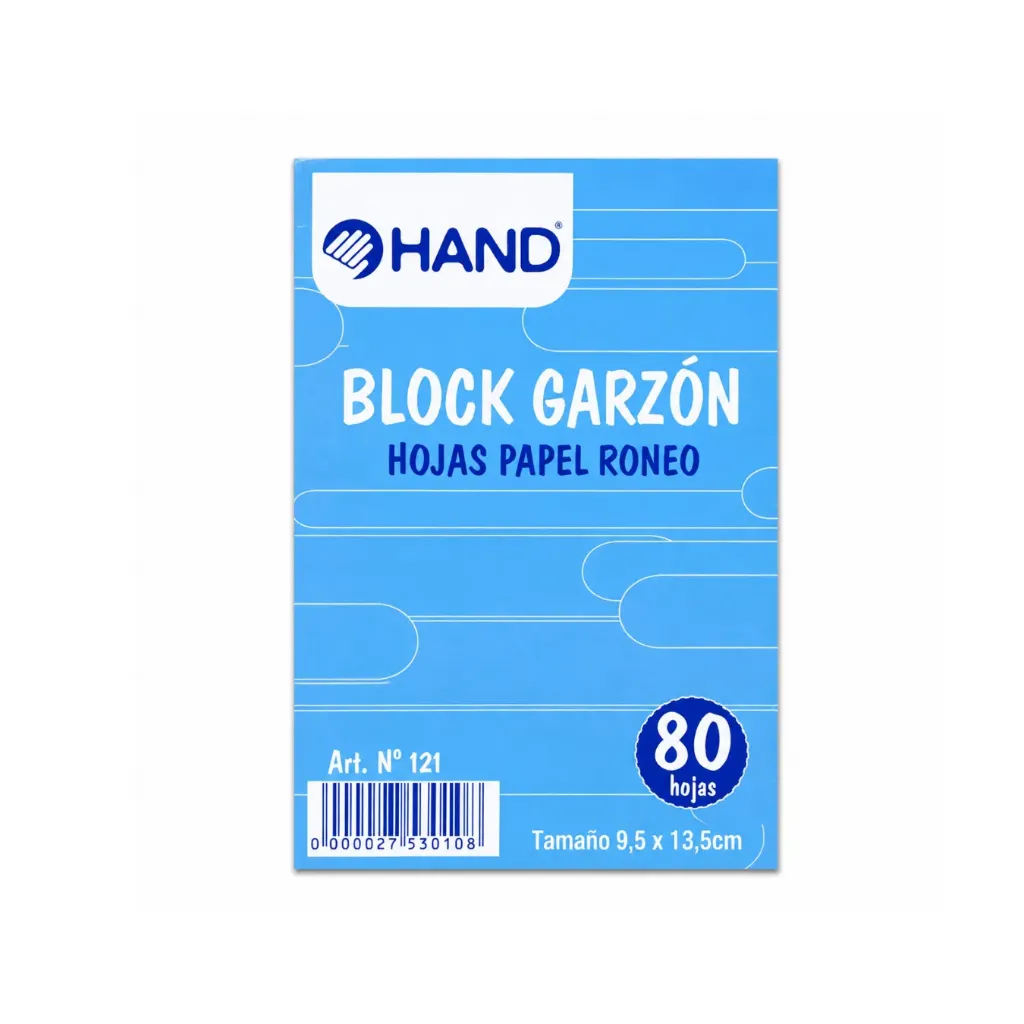 [3302] BLOCK GARZÓN 1/64 80 HJS BLANCA - HAND