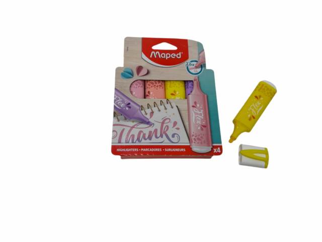 [3400] DESTACADOR PASTEL X 4 MAPED PUNTA PINCEL
