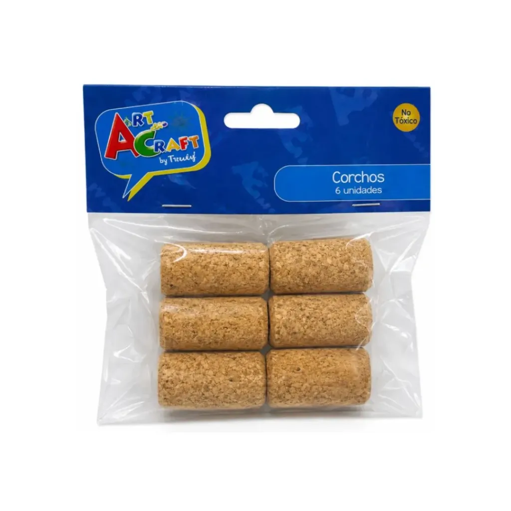 [3655] MANUALIDADES CORCHO 6PCS BOLSA 23605-Arte Top