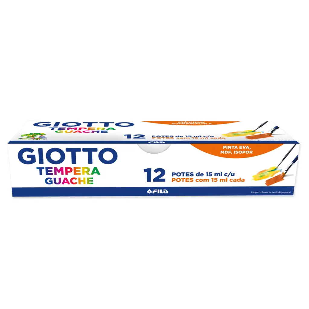 Tempera guache 12 colores 15ml - Giotto