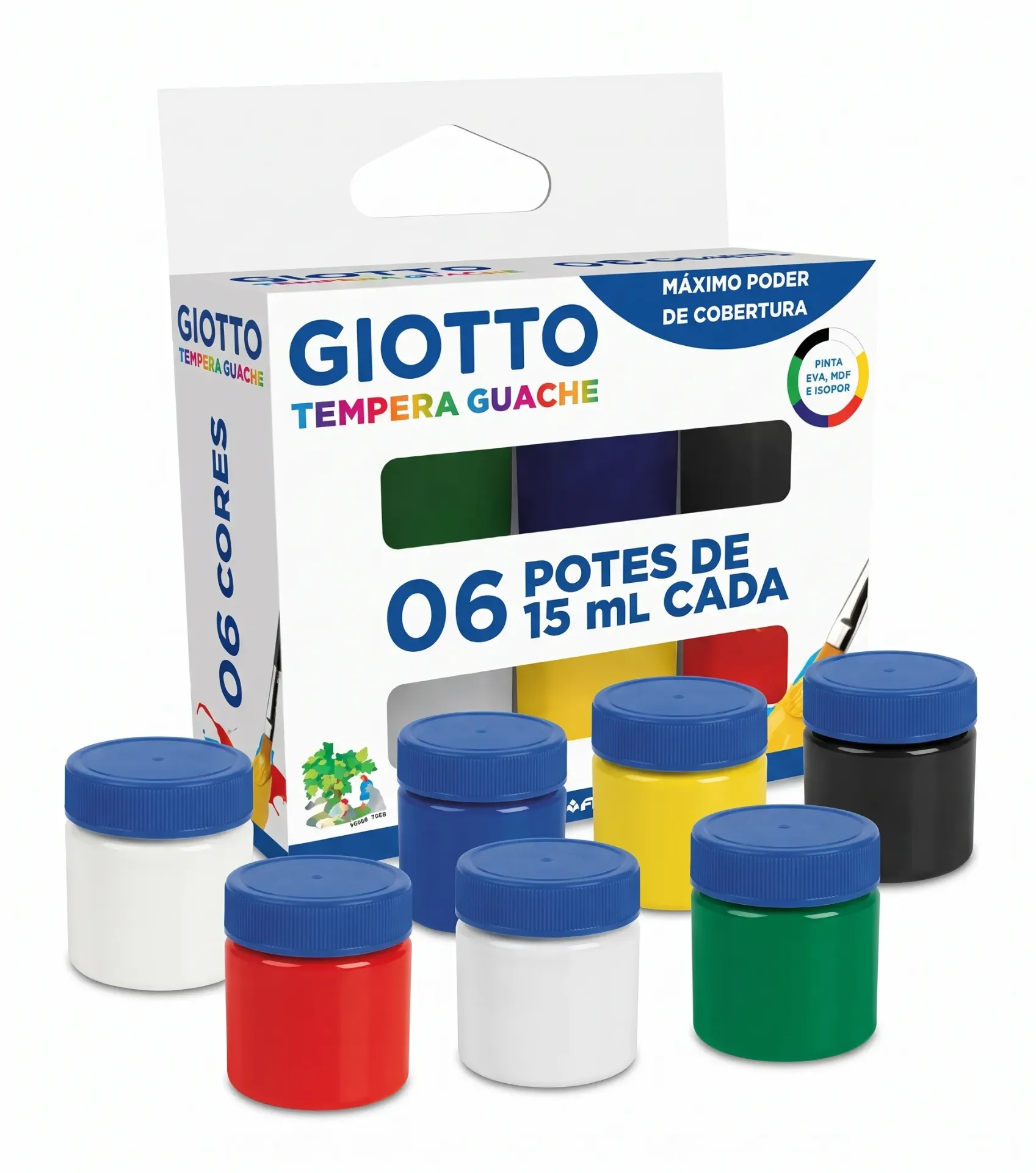[3675] Tempera 6 colores 15ml - Giotto