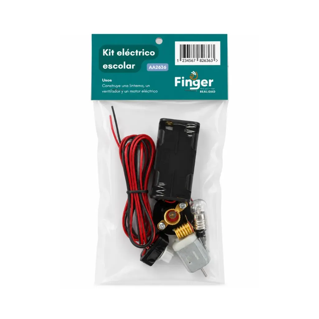 [3700] Set circuito eléctrico con motor 8 piezas - Finger / AA2636