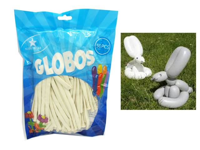 [3724] GLOBO FIGURA NOBEL X50 BLANCO - Nobel