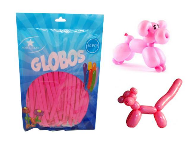 [3730] GLOBO FIGURA NOBEL X50 ROSADO