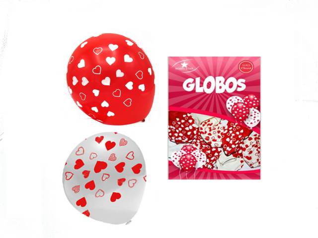 [3732] GLOBO CORAZON NUM 9 NOBEL X 12U - Nobel
