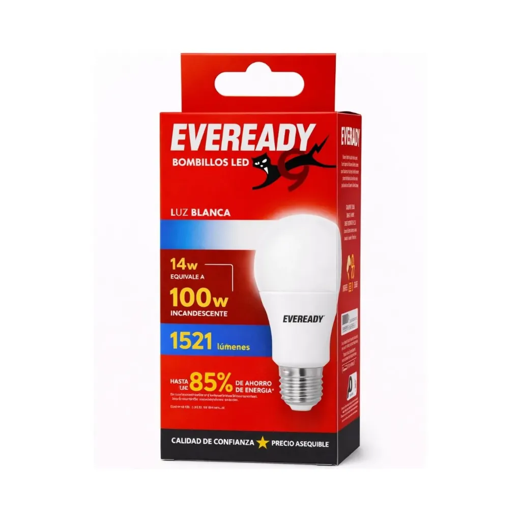 Ampolleta led 14W/100 luz blanca (fría) - Eveready