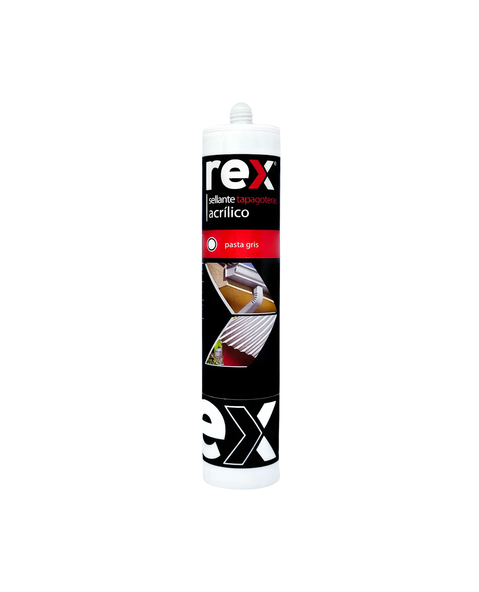 Sellante tapagoteras acrílico gris 300 cc - Rex / 30367