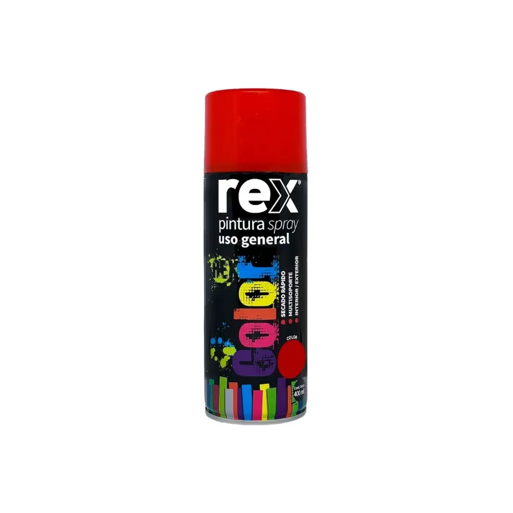 [3792] Pintura spray uso general rojo 400ml - Rex / 60019