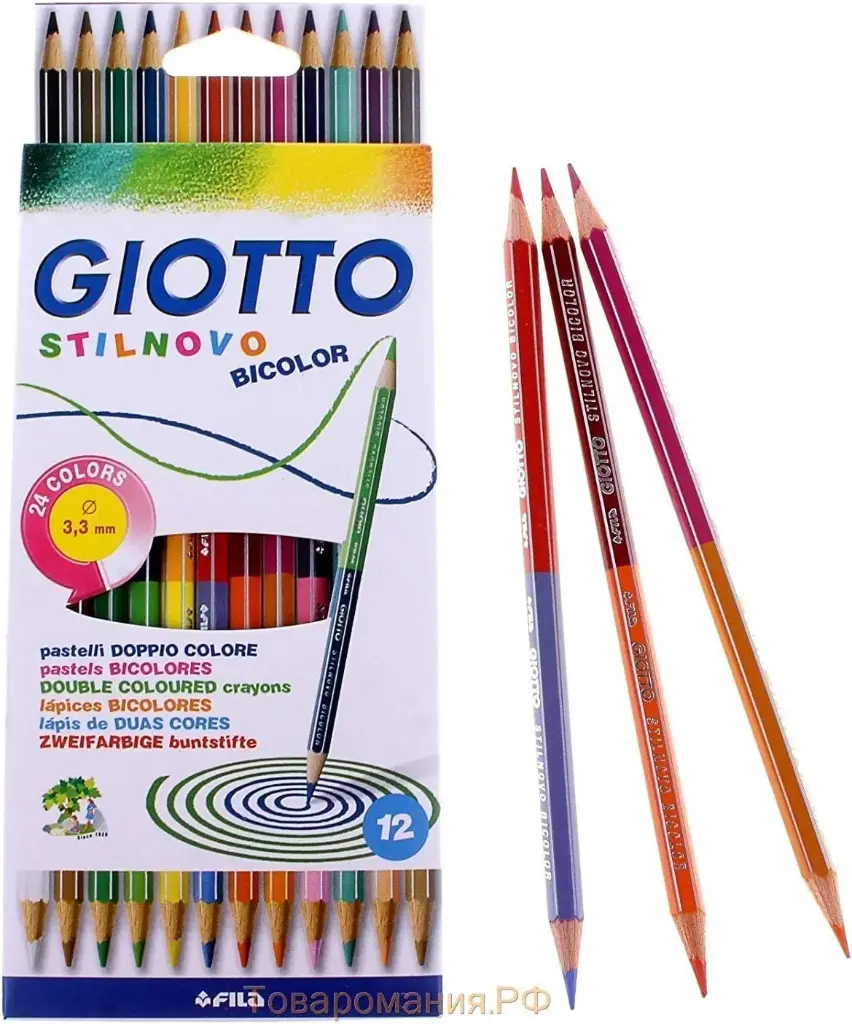 Lápices bi color 24 colores - Giotto