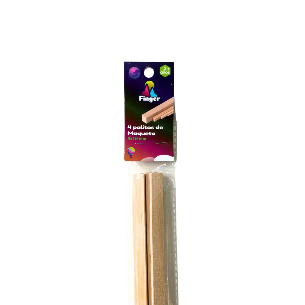 [3873] Palos maqueta 4x10mm rectangular 4 unidades AA4306 - Finger