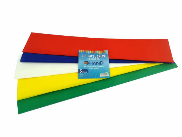 PAPEL CREPE HAND 5 COL  SET 500 X 200 CM - Hand