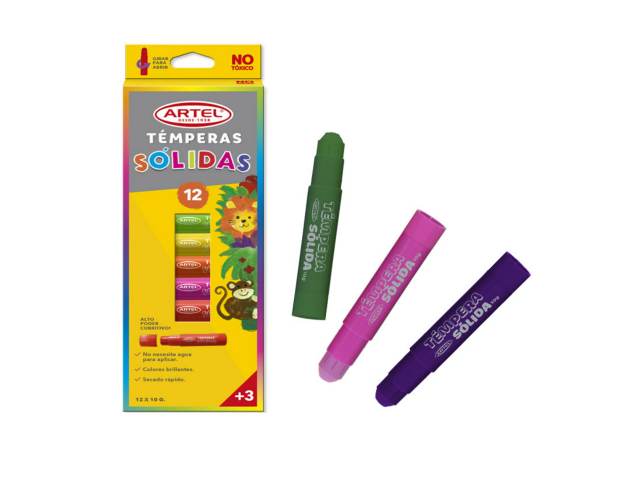 [3912] Témpera solida 12 colores - Artel