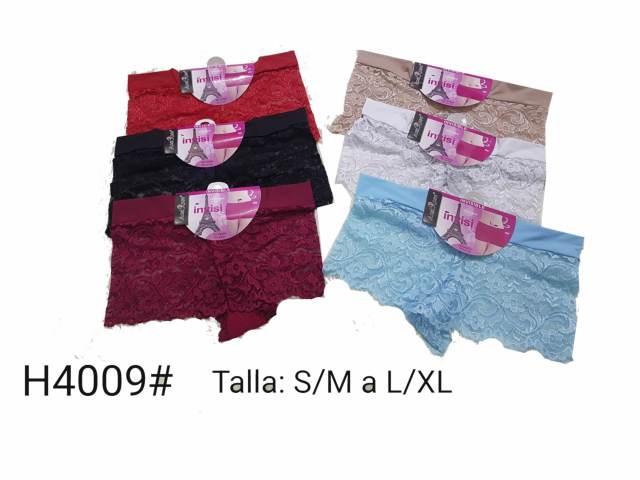 [3946] PANTALETA CON ENCAJE INVISIBLE H4009