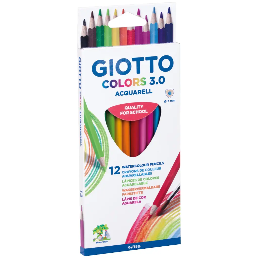 Lápices acuarela 12 colores 3.0 - Giotto