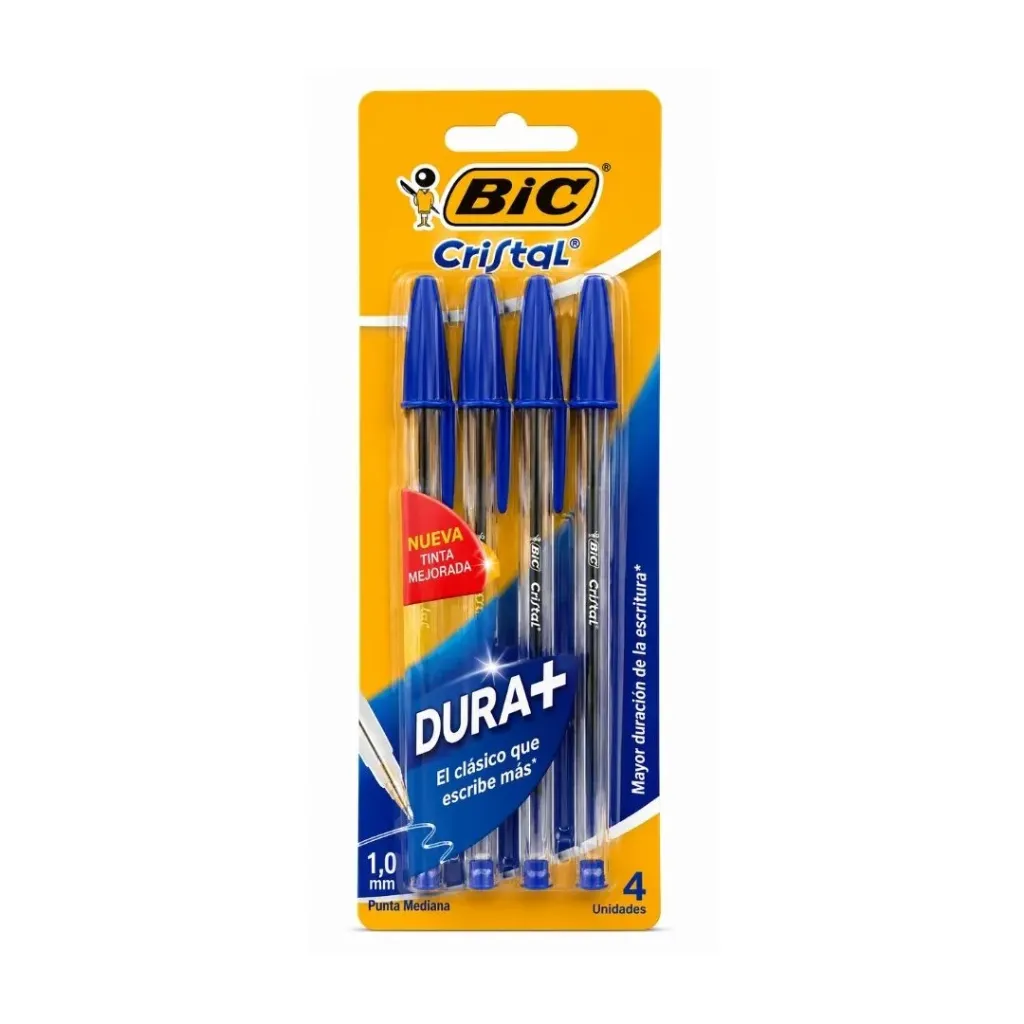 [4019] Lápiz pasta azul 4 unidades - Bic