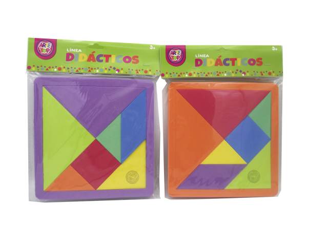 [4045] JUEGO DIDÁCT GOMA  EVA TANGRAMA 7 PC GRANDE 52756